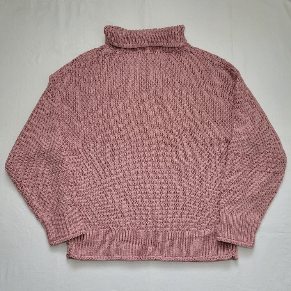 ZESICA Oversized Turtleneck Knit Sweater Dusty Rose Pink Womens Size XL - Picture 3 of 9